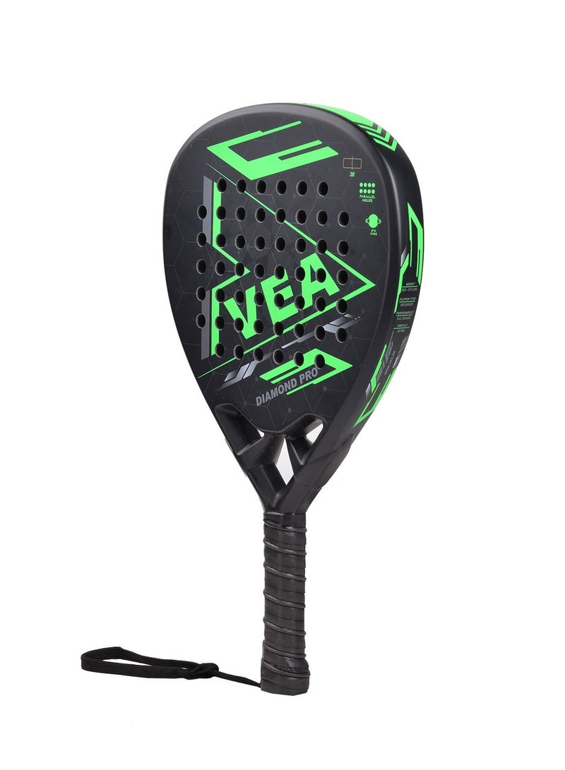 في اي ايه VEA Diamond Pro Padel Rackets (2-Pack) with 2 Tubes of Balls – Carbon Fiber Racquets, EVA Core, 6 Balls – Professional Padel Set for Doubles - Image 3